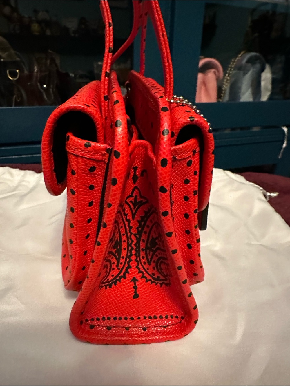Coach Cady Crossbody Safari Reedition Red Bandit 2014 Handbag 34471 LIKE NEW - Picture 3 of 11